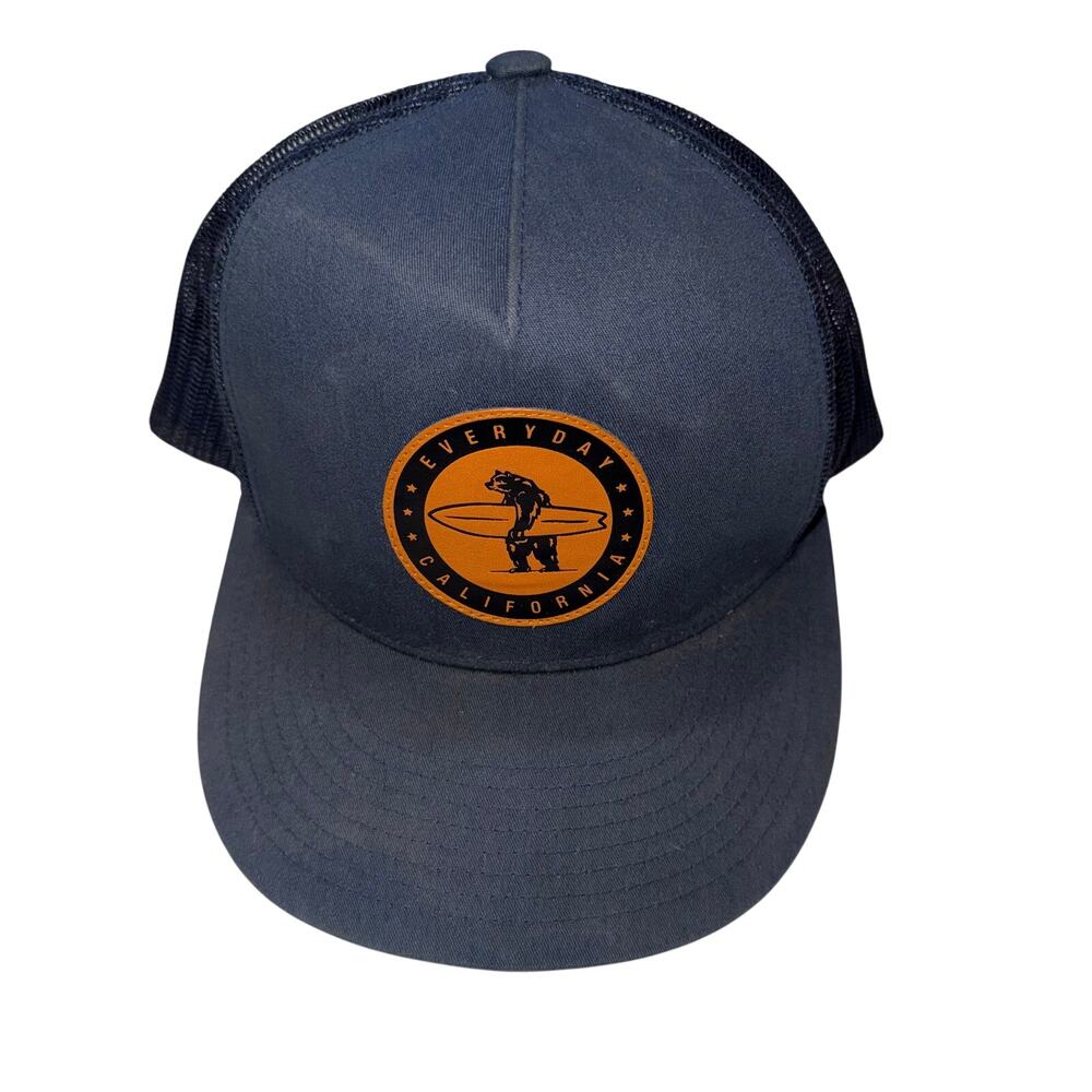 Everyday California Navy 5-Panel Hat Bear Surfboard Logo Mesh Back Adjustable